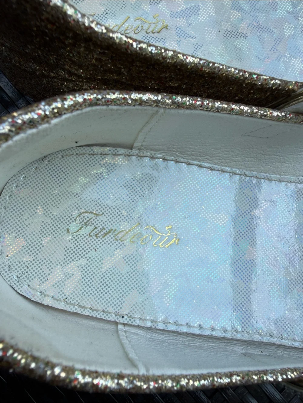 Girls Sparkle Bow Mary Jane Dress Shoes in Gold